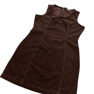 Y2K AE American Eagle Outfitters Cotton Brown Corduroy Pinafore Dress Small